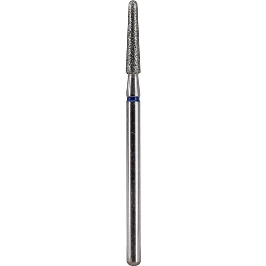 Fresa de diamante Cono redondeado 2,5x12mm | 🔵 Azul Grano medio / estándar ~106–125 μm | HP 2,35 mm | SPIN tech