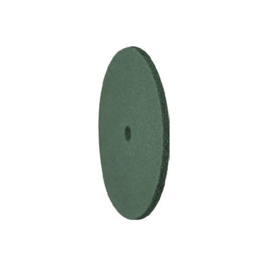 Pulidor de goma silicona Disco fino 22x1mm | 🟢 Verde — Medio (M) — Rectificado | Etapa 3 — Rectificado y pulido intermedio | Metal · CrCo · Aleaciones · Cerámica | Sin mandril | SPIN tech