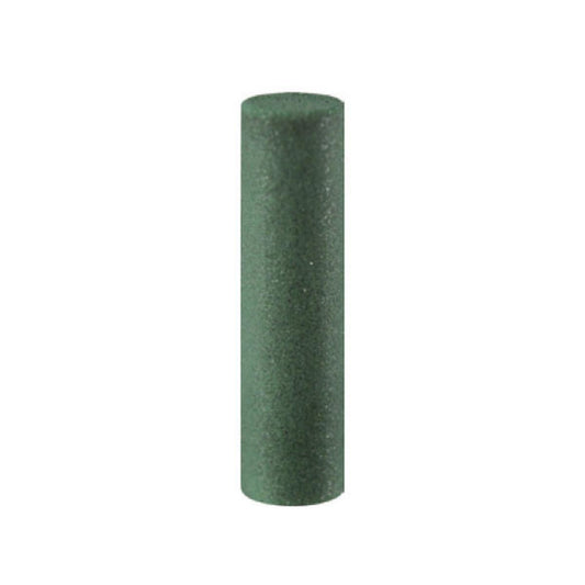 Pulidor de goma silicona Cilindro 6x23mm | 🟢 Verde — Medio (M) — Rectificado | Etapa 3 — Rectificado y pulido intermedio | Metal · CrCo · Aleaciones · Cerámica | Sin mandril | SPIN tech