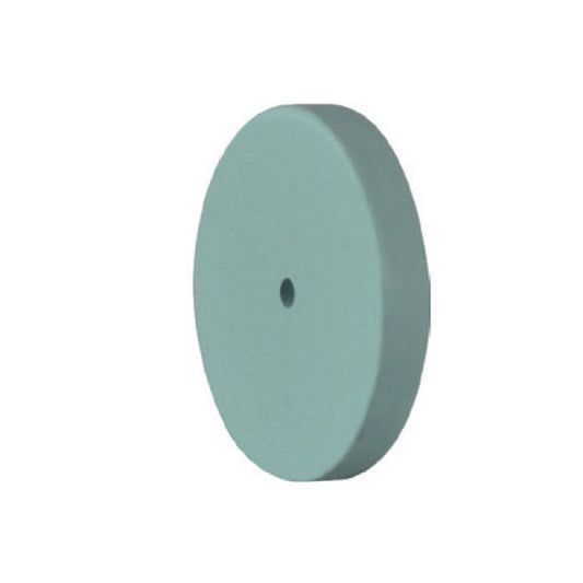 Pulidor de goma silicona Disco tableta 22x3mm | 🔵 Celeste — Fino (F) — Acabado y brillo | Etapa 3 — Acabado y alto brillo | Cerámica · Plástico · Acrílico | Sin mandril | SPIN tech