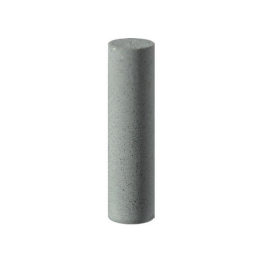 Pulidor de goma silicona Cilindro mediano 6x23mm | ⚫ Gris — Grueso (H) — Desbaste | Etapa 1 — Desbaste y regularización | Cerámica · Plástico · Acrílico | Sin mandril | SPIN tech