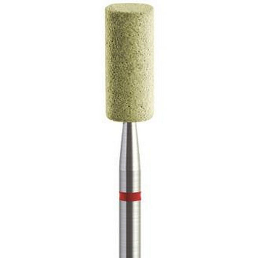 Piedra abrasiva ZrO₂ Cilindro mediano 5x12mm | 🟡 Amarillo — Aglomerado semiduro | HP 2,35 mm | SPIN tech
