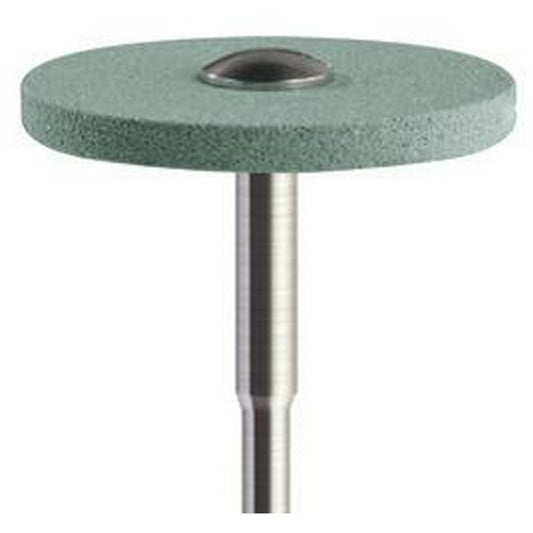 Piedra abrasiva ZrO₂ Disco mediano 22x2mm | 🟢 Verde — Aglomerado duro | HP 2,35 mm | SPIN tech