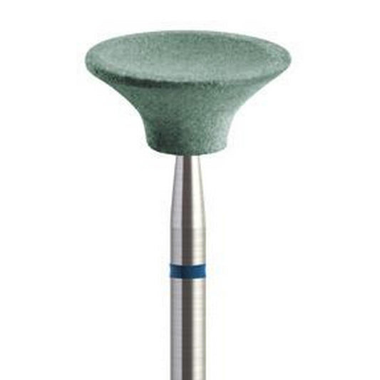 Piedra abrasiva ZrO₂ Disco plano pequeño 13x3,5mm | 🟢 Verde — Aglomerado duro | HP 2,35 mm | SPIN tech
