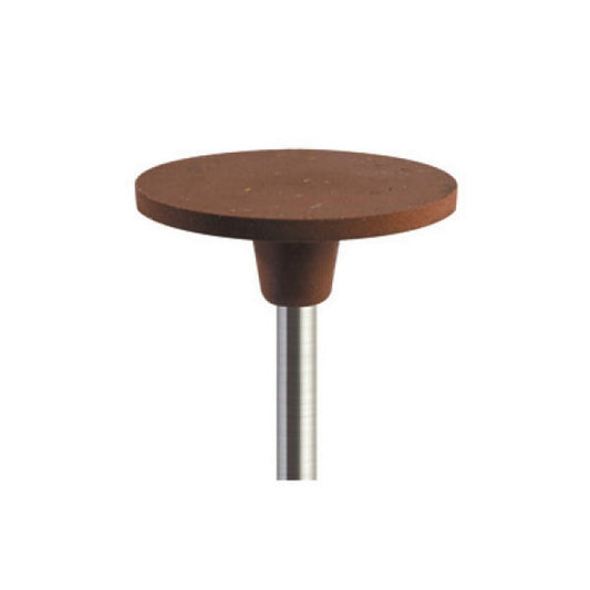 Pulidor de silicona abrasiva Disco fino 18x1mm | 🟤 Marrón — Duro (H) | Etapa 2 — Desbaste controlado | Titanio · Metales preciosos | HP 2,35 mm | SPIN tech