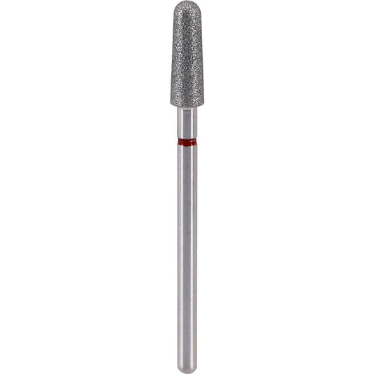 Fresa de diamante Esfera redondeada 4x12mm | 🔴 Rojo Grano fino ~50–63 μm | HP 2,35 mm | SPIN tech