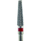 Fresa carburo de tungsteno Cono punta roma 14x4mm | 🔴 Rojo — Fino (F) | HP 2,35 mm | SPIN tech