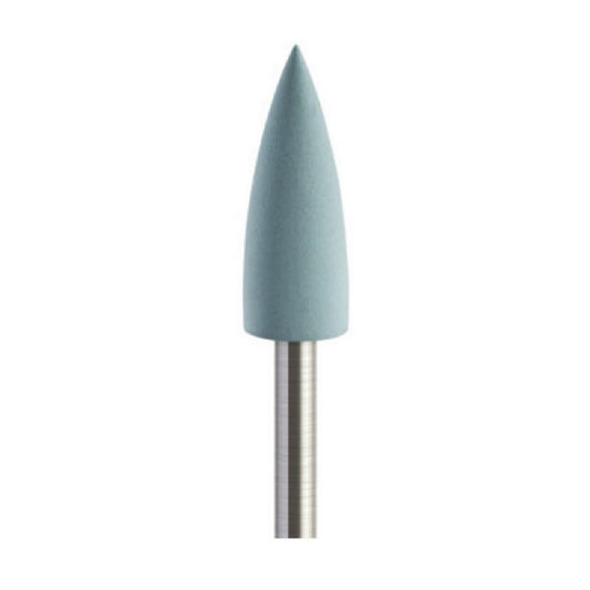 Pulidor de silicona abrasiva Bola puntiaguda 6x16mm | 🟢 Verde — Medio (M) — Rectificado | Etapa 3 — Rectificado y pulido intermedio | Titanio · Metales preciosos | HP 2,35 mm | SPIN tech