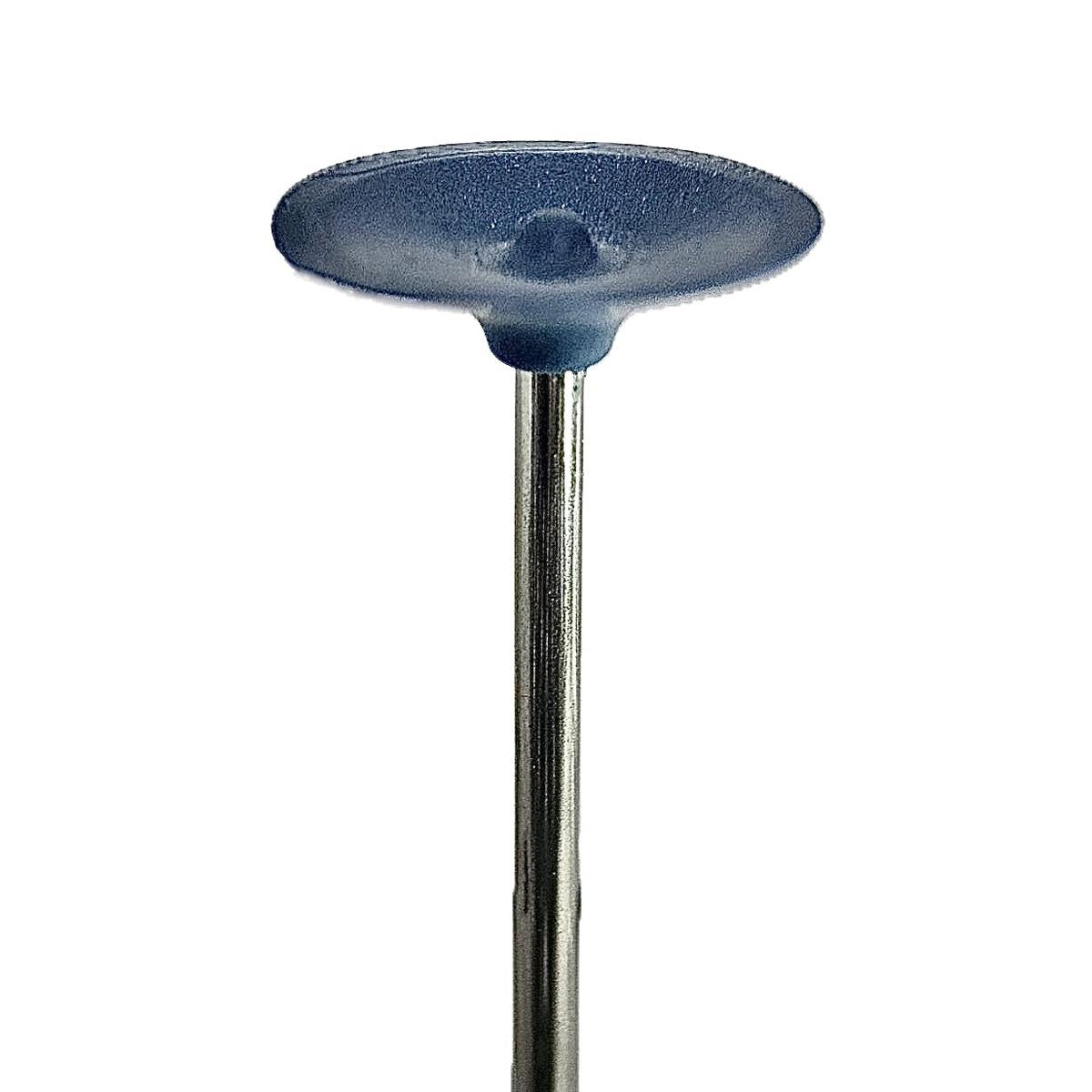 Pulidor de silicona abrasiva Disco plano 18x3mm | 🔵 Azul — Fino (F) — Acabado | Etapa 4 — Acabado y alto brillo | Titanio · Metales preciosos | HP 2,35 mm | SPIN tech
