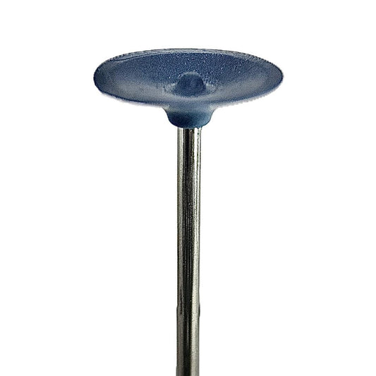 Pulidor de silicona abrasiva Disco plano 18x3mm | 🔵 Azul — Fino (F) — Acabado | Etapa 4 — Acabado y alto brillo | Titanio · Metales preciosos | HP 2,35 mm | SPIN tech