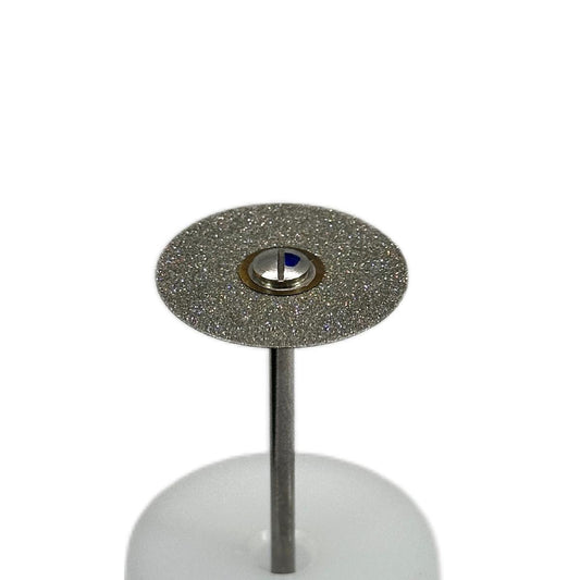Disco de separación de diamante sinterizado ZrO₂ ∅22mm × 0,25mm | 🔵 Azul — Agresividad media — Uso universal | Con soporte HP 2,35 mm | SPIN tech