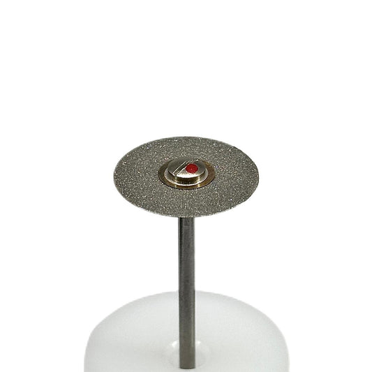 Disco de separación de diamante sinterizado ZrO₂ ∅19mm × 0,25mm | 🔴 Rojo — Agresividad suave — Precisión y acabado | Con soporte HP 2,35 mm | SPIN tech
