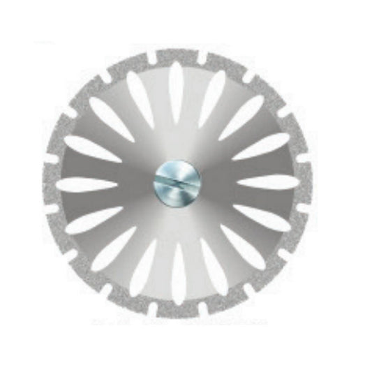 Disco de separación diamante ∅22mm × 0,2mm | Copo de nieve (estrella) | Ultrafino — máxima precisión | Sin mandril | Canto recubierto | SPIN tech