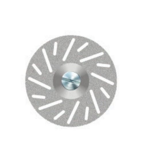 Disco de separación diamante ∅19mm × 0,2mm | Perforación diagonal | Ultrafino — máxima precisión | Sin mandril | SPIN tech