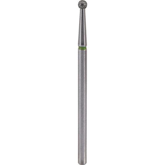 Fresa de diamante Bola 2,3x1,9mm | 🟢 Verde Grano grueso ~125–150 μm | HP 2,35 mm | SPIN tech