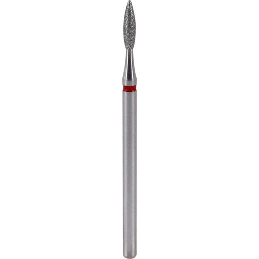 Fresa de diamante Llama 2x8mm | 🔴 Rojo Grano fino ~50–63 μm | HP 2,35 mm | SPIN tech