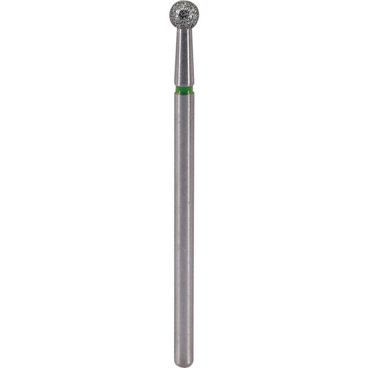 Fresa de diamante Bola 3,5x3,1mm | 🟢 Verde Grano grueso ~125–150 μm | HP 2,35 mm | SPIN tech