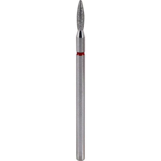 Fresa de diamante Llama 2x8mm | 🔴 Rojo Grano fino  / estándar ~50–63 μm | HP 2,35 mm | SPIN tech