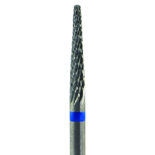 Fresa carburo de tungsteno Cono redondeado 14x2,3mm | 🔵 Azul — Estándar (M) | HP 2,35 mm | SPIN tech