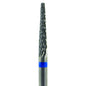 Fresa carburo de tungsteno Cono redondeado 14x2,3mm | 🔵 Azul — Estándar (M) | HP 2,35 mm | SPIN tech