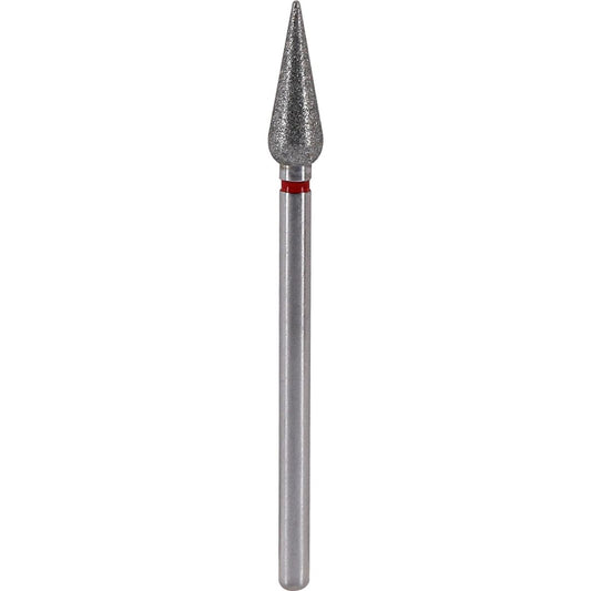 Fresa de diamante Esfera puntiaguda 4x12mm | 🔴 Rojo Grano fino ~50–63 μm | HP 2,35 mm | SPIN tech