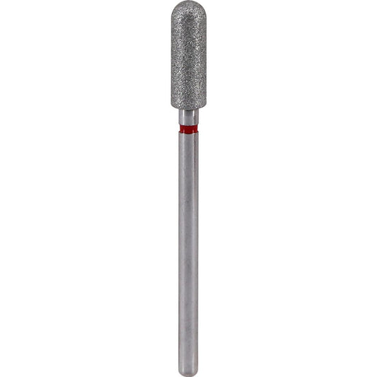 Fresa de diamante Cilindro redondeado 4x12mm | 🔴 Rojo Grano fino ~50–63 μm | HP 2,35 mm | SPIN tech