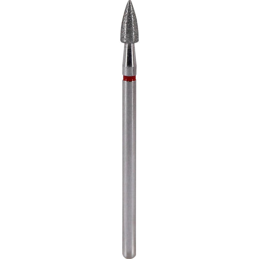 Fresa de diamante Esfera puntiaguda 3x7mm | 🔴 Rojo Grano fino ~50–63 μm | HP 2,35 mm | SPIN tech